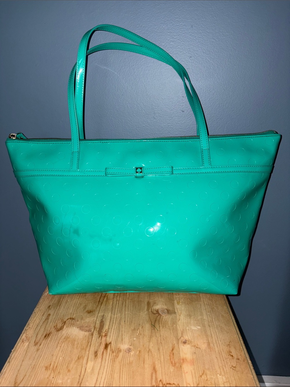 kate spade Teal Patent shoulder purse